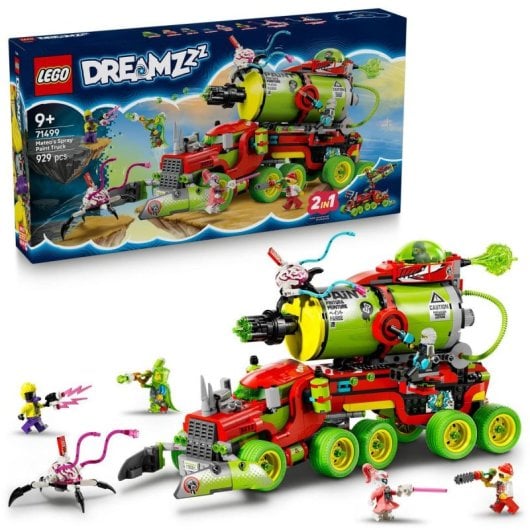 LEGO DREAMZzz Le camion pulvérisateur de peinture de Mateo, ensemble de 929 pièces et 5 figurines