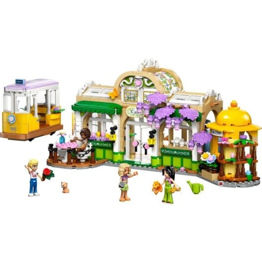 Conjunto de Construção LEGO Friends 42671 Café Botânico com 1.138 Peças, Florista e Eléctrico