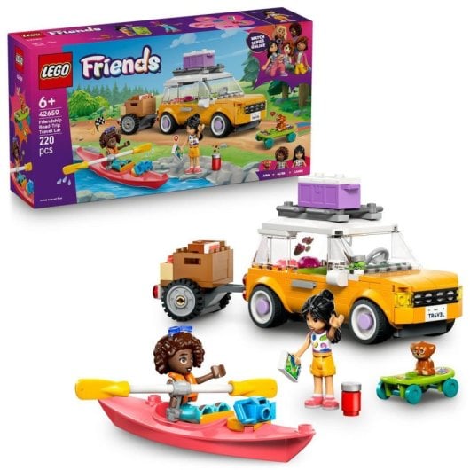 Conjunto de construção de automóveis Lego Friends 42659 Friendship Road Trip com 220 peças