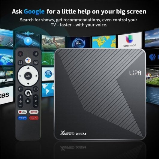 TV Box Android Lipa X88 Pro S905X5 4GB 64GB Android 14 8K Dolby Voice