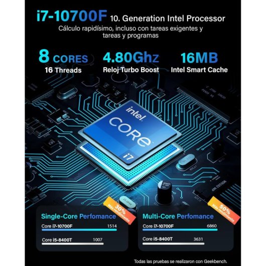 PC desktop GREED Multimedia V2 i7-10700F 16 GB 512 GB SSD Windows 11 Pro