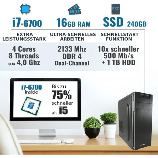 PC Sobremesa GREED Multimedia 7 Intel Core i7-4790 16GB 240GB SSD 1TB HDD WiFi Windows 11 Pro