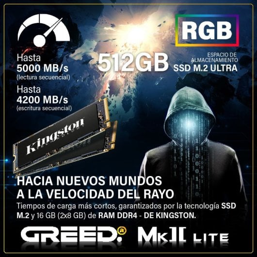 GREED MK2 Lite i5-10400F 16GB 512GB SSD RTX 3050 Windows 11 Pro