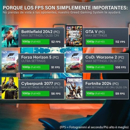 PC Sobremesa GREED MK2 Lite i5-10400F 16GB 512GB SSD RTX 3050 Windows 11 Pro