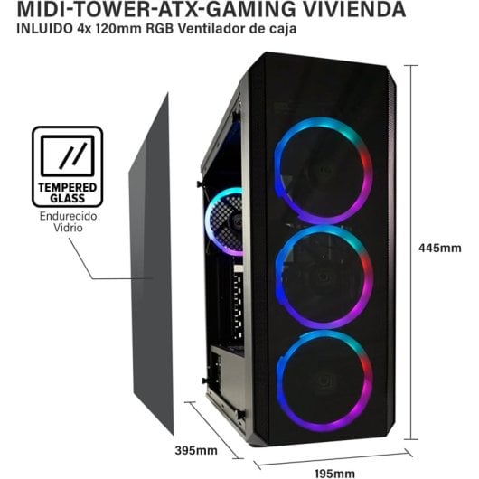 PC Sobremesa GREED MK2 Lite Ryzen 5 4600G 16GB 1TB SSD Windows 11 Pro