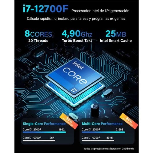 PC fisso GREED Ultra V2 Intel Core i7-12700F 16GB 1TB SSD+1TB HDD Windows 11 Pro