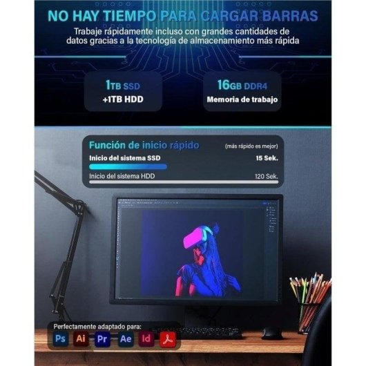 PC Sobremesa GREED Ultra V2 Intel Core i7-12700 16GB 1TB SSD+1TB HDD Windows 11 Pro