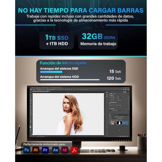 PC Sobremesa GREED Ultra V2 Intel Core i7-12700F 32GB 1TB SSD+1TB HDD Windows 11 Pro
