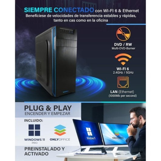 PC Sobremesa GREED Ultra V2 Intel Core i7-12700F 32GB 1TB SSD+1TB HDD Windows 11 Pro