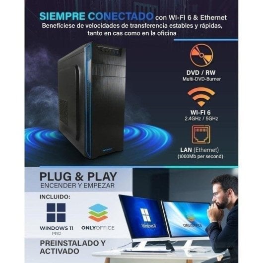 PC Sobremesa GREED Ultra V2 Intel Core i7-12700 16GB 1TB SSD+1TB HDD Windows 11 Pro