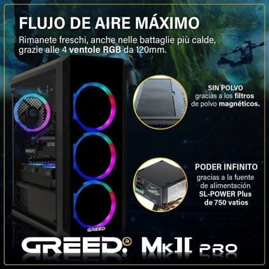 GREED MK2 Pro Intel Core i7-12700F 32GB 2TB SSD RTX 5070 Windows 11 Pro