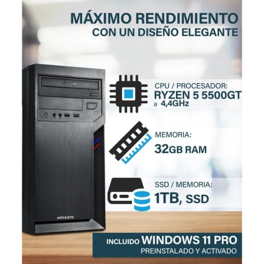 Hyper Byte Ultra i7 32 GB 1 TB SSD Windows 11 Pro USB-C-Desktop-PC
