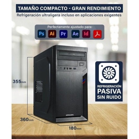 PC Sobremesa Hyper Byte Ultra AMD Ryzen 3 3200G 16GB 1TB SSD Windows 11 Pro USB-C