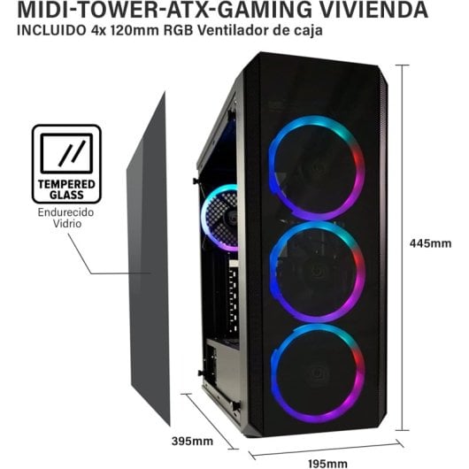 PC Sobremesa GREED MK2 Pro AMD Ryzen 7 5700X 32GB 1TB SSD RTX 5070 Windows 11 Pro