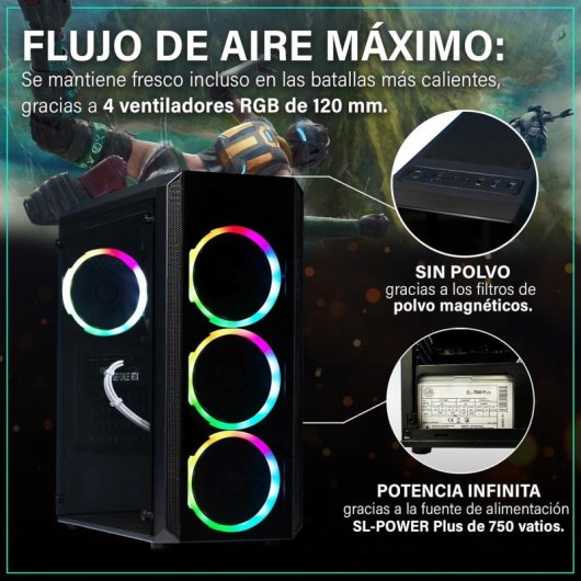 PC Sobremesa GREED MK2 Pro AMD Ryzen 7 5700X 32GB 1TB SSD RTX 5070 Windows 11 Pro