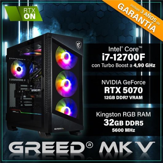 GREED MK5 i7-12700F 32GB 1TB SSD RTX 5070 12GB Windows 11 Pro