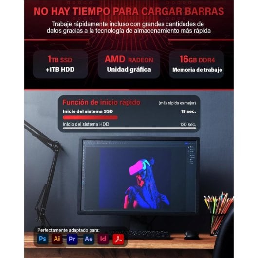 GREED Ultra V2 Ryzen 7 5700G 16GB 1TB SSD Radeon Vega 8 Windows 11 Pro WiFi6