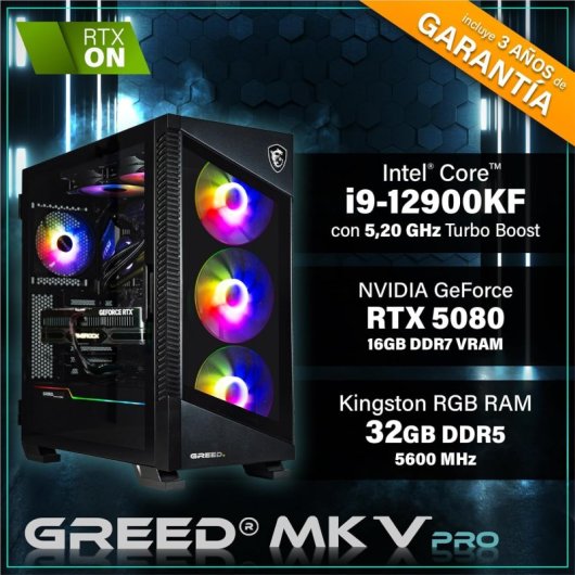 PC Sobremesa GREED MK5 Pro i7-13700F 32GB 1TB SSD RTX 5070 Ti Windows 11 Pro