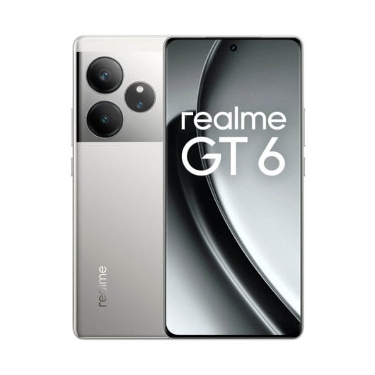 Smartphone realme GT 6 8GB 256GB 5G Snapdragon 8s Gen 3 Plata Fluid Silver