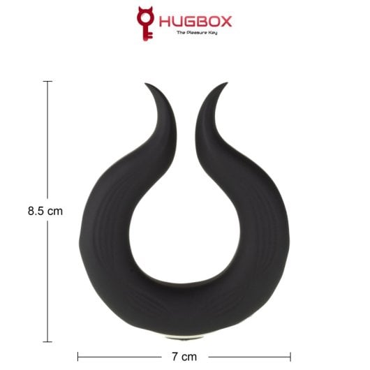 HUGBOX Anillo Vibrador y Estimulador de Clítoris con 10 programas Negro