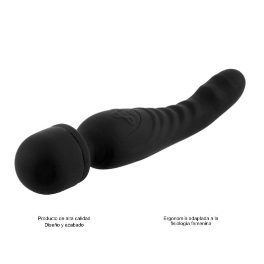 HUGBOX Vibrador Wand y Vibrador Femenino 14 programas Negro