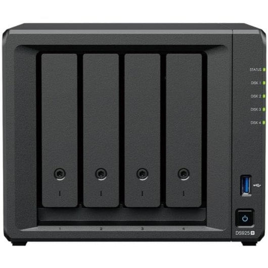Disco Duro NAS Interno Synology 4 bahías 2.5GbE NVMe DS925+ ampliable a 9 bahías