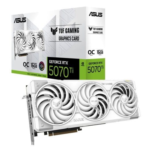 Tarjeta Gráfica ASUS GeForce RTX 5070 Ti 16GB GDDR7 OC Triple Ventilador Iluminación RGB