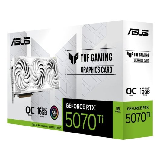 Tarjeta Gráfica ASUS GeForce RTX 5070 Ti 16GB GDDR7 OC Triple Ventilador Iluminación RGB