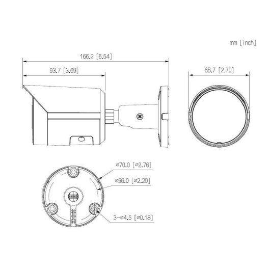 Caméra de sécurité Dahua DH-IPC-HFW2241SP-S-0280B 2MP CMOS vision nocturne extérieure