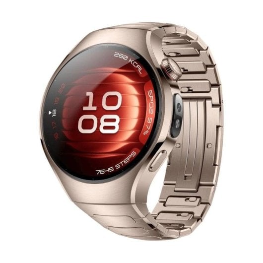Huawei Watch 5 eSIM Bluetooth GPS 46mm AMOLED Titane Or Rose Résistance à l'eau 5ATM ECG SpO2