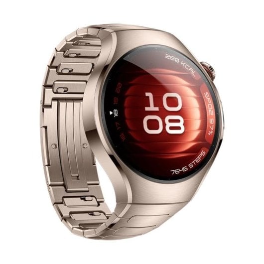 Huawei Watch 5 eSIM Bluetooth GPS 46mm AMOLED Titane Or Rose Résistance à l'eau 5ATM ECG SpO2