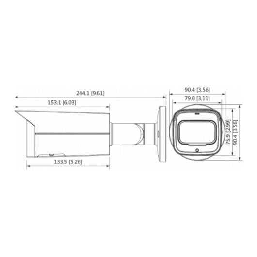 Caméra Dahua IPC-HFW2831T-ZS-2713 8MP IP67 blanche, objectif 2,7-13,5 mm, WDR, PoE, infrarouge 60 m