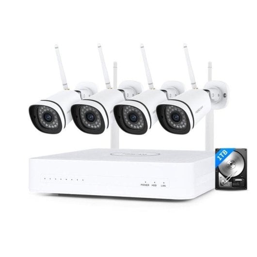 Überwachungskamera Foscam FN8108W-B4-1T 3MP Nachtsicht Außen KI-Erkennung