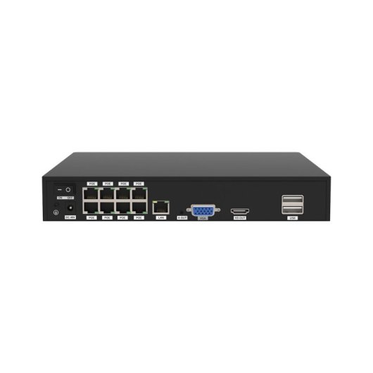 Grabador NVR Foscam FN9108HE 5MP 8 Canales PoE Ultra HD H.265 Web HDMI/VGA