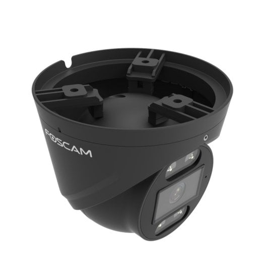 Foscam T8EP 8MP PoE Domekamera mit Sirene, Schwarz, Outdoor, Audio, IP66, IR, 6x Zoom