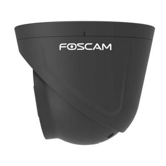 Foscam T8EP 8MP PoE Domekamera mit Sirene, Schwarz, Outdoor, Audio, IP66, IR, 6x Zoom