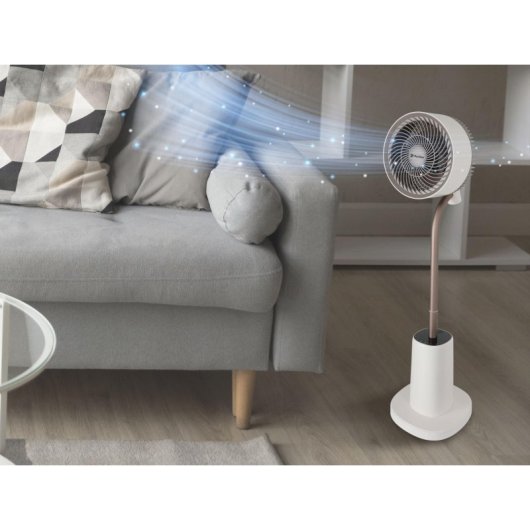 Ventilador Purline VENTY AMBIENCE DC Motor 12 velocidades Luz LED 3D Oscilación Mando a distancia