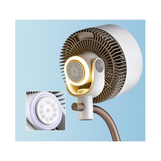 Ventilador Purline VENTY AMBIENCE DC Motor 12 velocidades Luz LED 3D Oscilación Mando a distancia