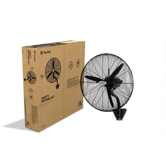 Ventilador Purline VENTY METABLAST 230W 3 velocidades oscilación automática pared