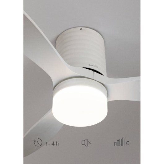 Ventilador de techo Create SMART WiFi Motor exclusivo Temporizador Luz LED 15W 3 temperaturas FSC
