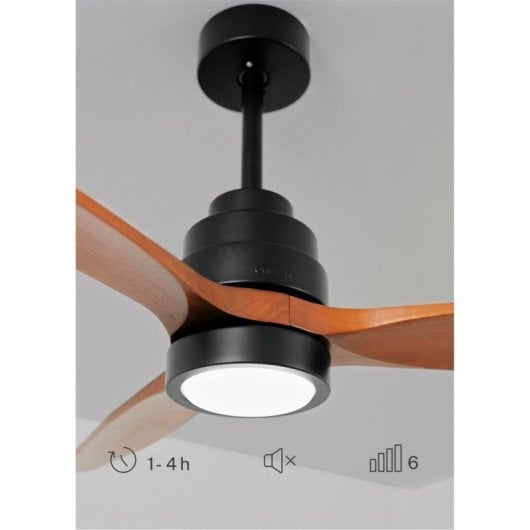 Ventilador de Techo Create DC Motor 6 Velocidades Reverse Mando Aspas Madera Opción Luz