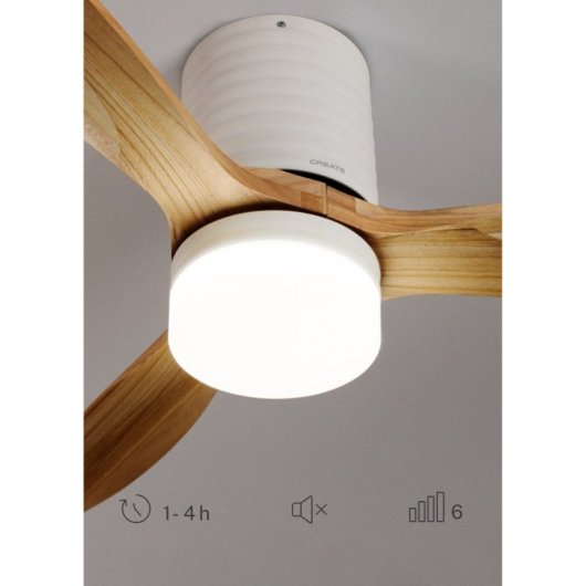 Ventilador de techo Create WiFi/FSC Dual motor aspas reversibles LED 15W 3 tonos