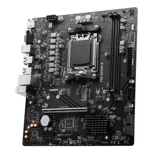 Carte mère MSI B650 AM5 Micro ATX PRO B650M-B DDR5 LAN 2,5 GHz HDMI M.2 Gen4 Audio 7.1