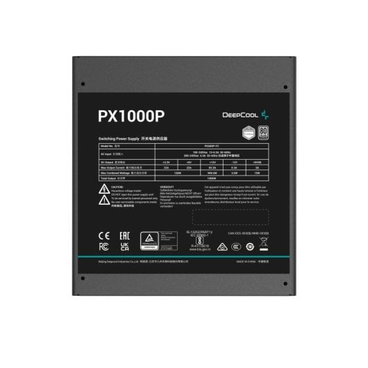 Fonte de alimentação modular DeepCool 1000W 80 PLUS Platinum PX1000P ATX 3.0 de alto desempenho