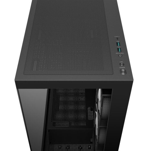 Caja DeepCool CG580 4F Negra ATX Vidrio Templado 4 Ventiladores RGB