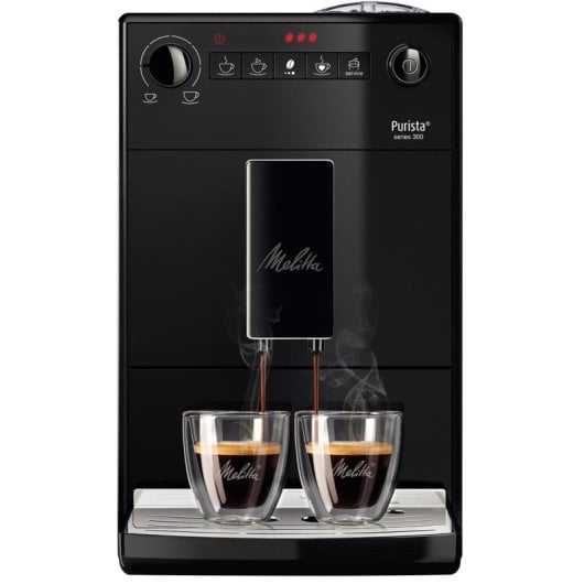 Cafetera Automática Melitta Compacta 1L 15 bares LED molinillo silencioso limpieza automática