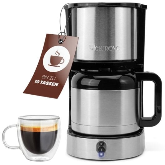 Cafetera de Filtro Clatronic KA 3805 1,2L Termo Inox Protección Antigoteo 800W Parada Automática