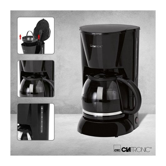 Cafetera Filtro Clatronic KA 12-14 Tazas 1,5L Protección Anti-goteo Apagado Automático