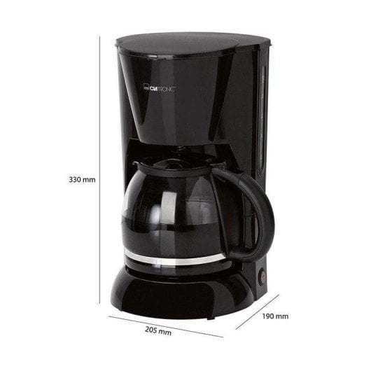 Cafeteira Filtro Clatronic KA 3473 1,5L 14 chávenas antipingos auto-off