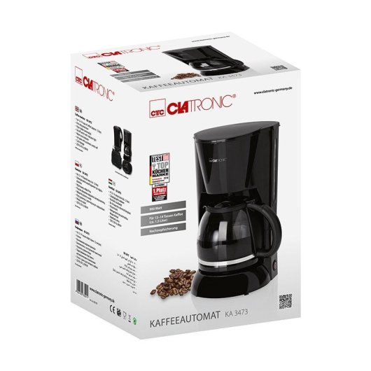Cafetera Filtro Clatronic KA 12-14 Tazas 1,5L Protección Anti-goteo Apagado Automático